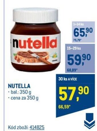 Makro NUTELLA nabídka