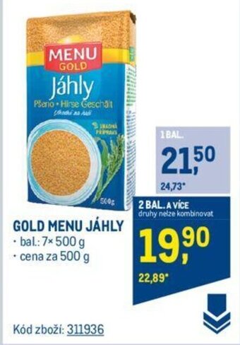 Makro GOLD MENU JÁHLY nabídka