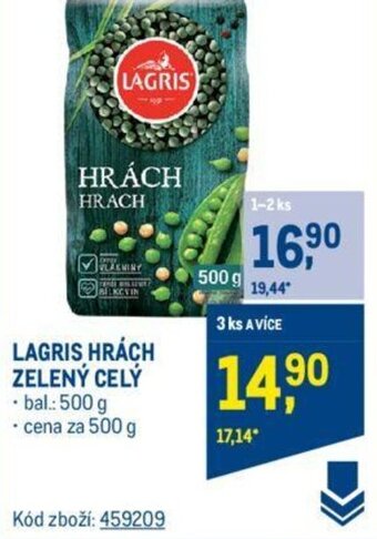 Makro LAGRIS HRÁCH ZELENÝ CELÝ nabídka