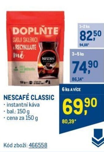 Makro NESCAFÉ CLASSIC nabídka