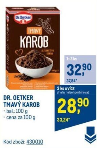 Makro DR. OETKER TMAVÝ KAROB nabídka