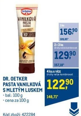 Makro DR. OETKER PASTA VANILKOVÁ SMLETÝM LUSKEM nabídka