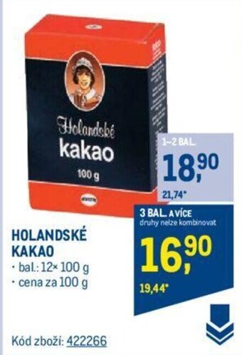 Makro HOLANDSKÉ KAKAO nabídka