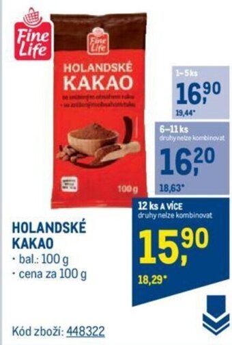 Makro HOLANDSKÉ KAKAO nabídka