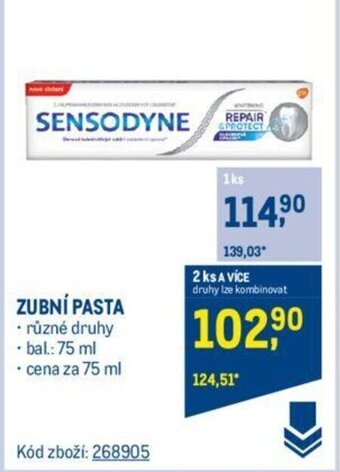 Makro ZUBNÍ PASTA nabídka