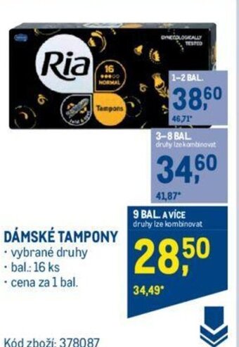 Makro DÁMSKÉ TAMPONY nabídka