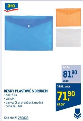 DESKY PLASTOVÉ S DRUKEM