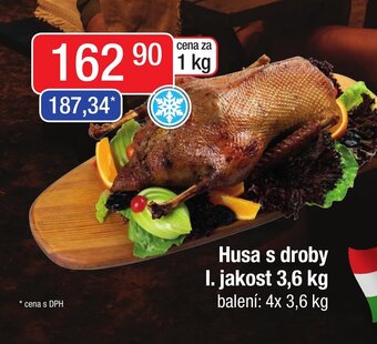Husa s droby I. jakost 3,6 kg