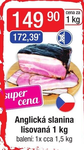 Anglická slanina lisovaná 1 kg