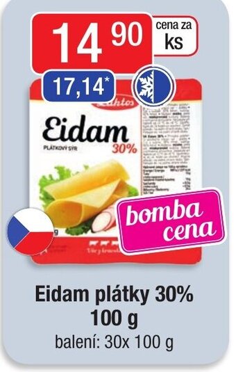Astur&Qanto Eidam plátky 30% 100 g nabídka