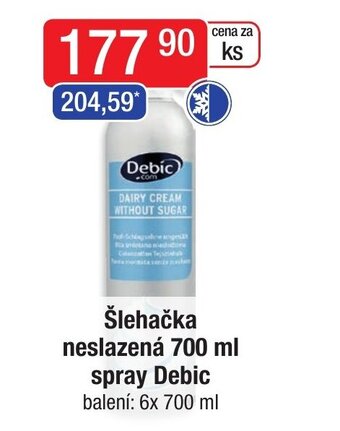 Šlehačka neslazená 700 ml spray Debic