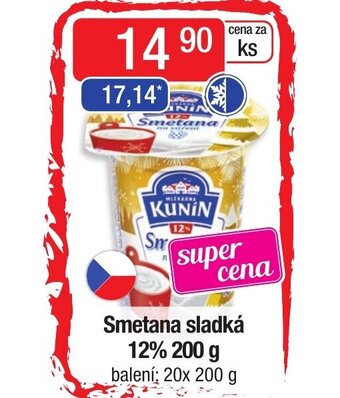 Smetana sladká 12% 200 g