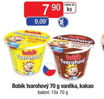 Bobík tvarohový 70 g vanilka, kakao