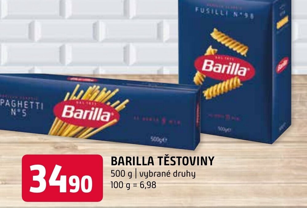 Terno BARILLA TĚSTOVINY nabídka