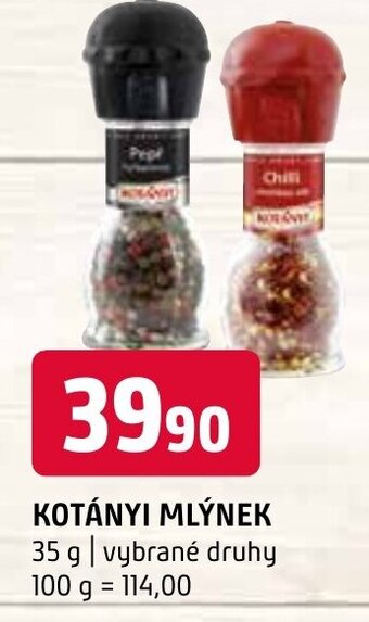 Terno KOTÁNYI MLÝNEK nabídka