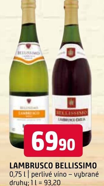 Terno LAMBRUSCO BELLISSIMO 0,75 L nabídka