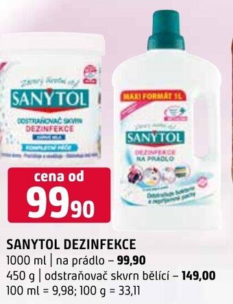 Terno SANYTOL DEZINFEKCE nabídka