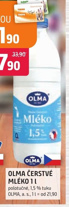 Trefa OLMA ČERSTVÉ MLÉKO 1L nabídka