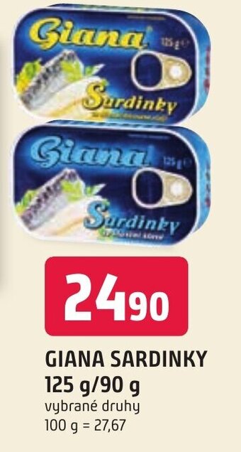Trefa GIANA SARDINKY 125 g/90 g nabídka