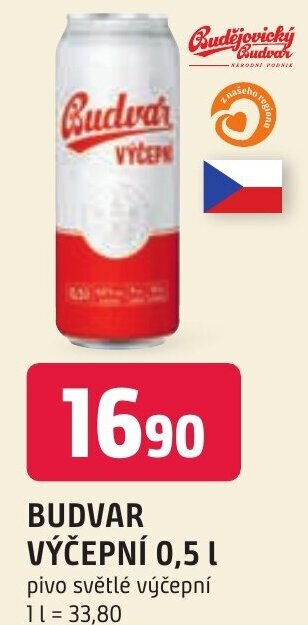 Trefa BUDVAR VÝČEPNÍ 0,5 L nabídka