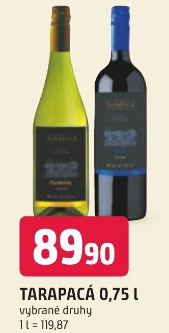 Trefa TARAPACÁ 0,75 L nabídka