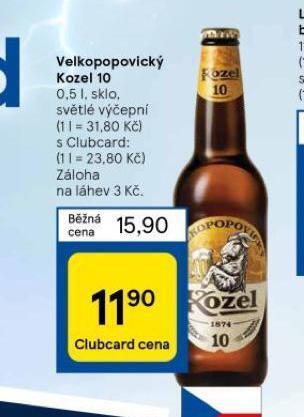 Tesco Pivo velkopopovický kozel 10 nabídka