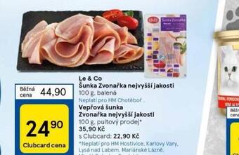 Tesco Le&co šunka zvonařka nabídka