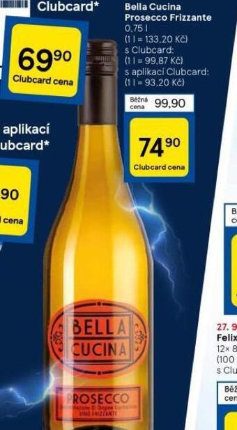 Tesco Bella cucina prosecco frizzante nabídka