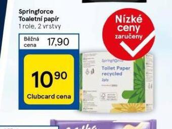 Tesco Springforce toaletní papír nabídka