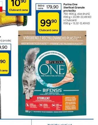 Tesco Purina one sterilcat granule pro kočky nabídka