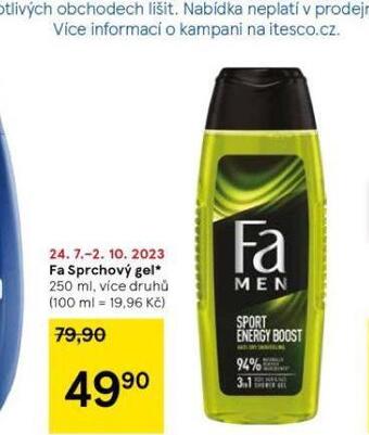 Tesco Fa sprchový gel nabídka