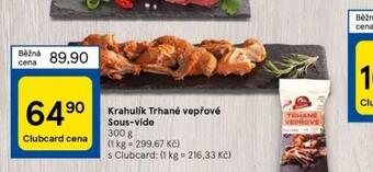 Tesco Krahulík trhané vepřové sous-vide nabídka