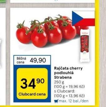 Tesco Rajčata cherry podlouhlá strabena nabídka