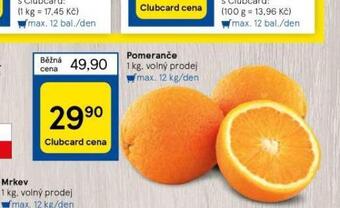 Tesco Pomeranče nabídka
