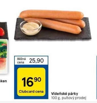 Tesco Vídeňské párky nabídka