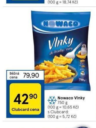 Tesco Nowaco vlnky nabídka