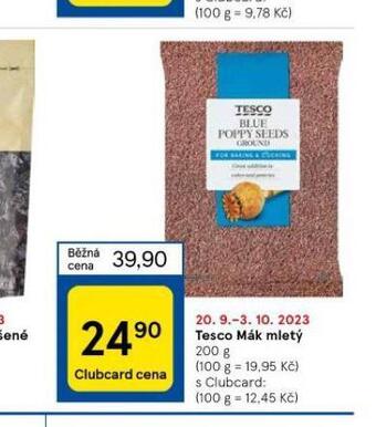 Tesco Tesco mák mletý nabídka