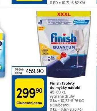 Tesco Finish tablety do myčky nabídka