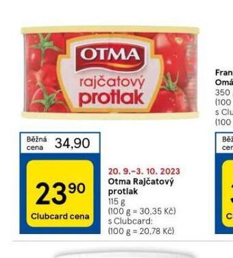 Tesco Otma rajčatový protlak nabídka