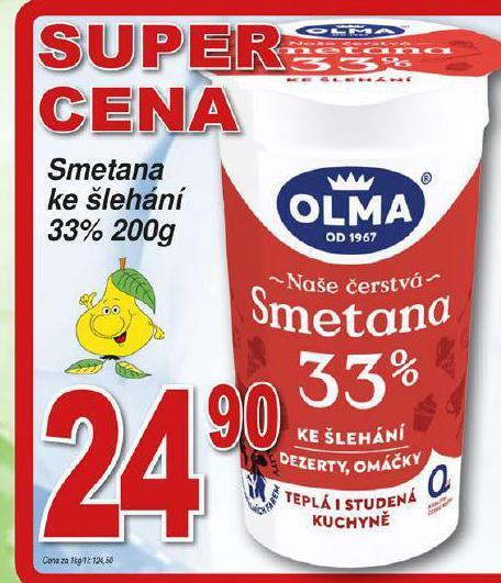 Hruška Olma smetana ke šlehání 33% nabídka