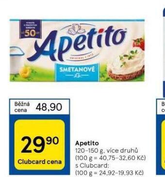 Tesco Apetito nabídka
