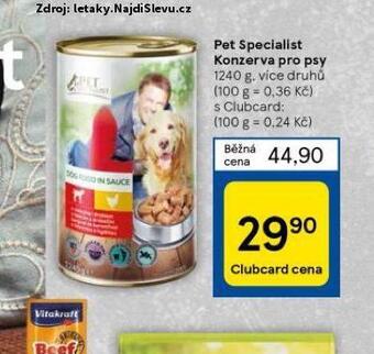 Tesco Pet specialist konzerva pro psy nabídka