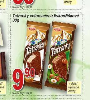 Hruška Tatranky celomáčené lískooříškové nabídka