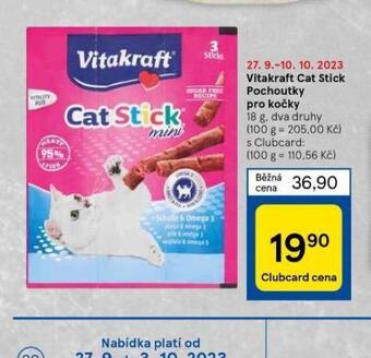 Tesco Vitakraft cat stick pochoutky pro kočky nabídka