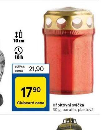 Tesco Hřbitovní svíčka nabídka