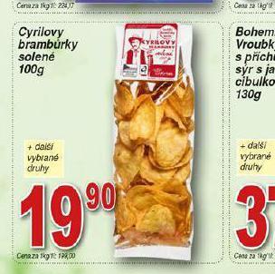 Hruška Cyrilovy brambůrky nabídka