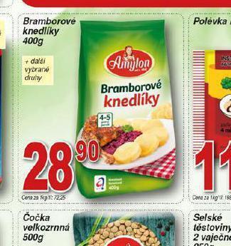 Hruška Bramborové knedlíky nabídka