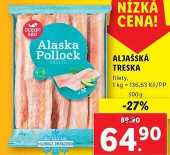 Lidl Aljašská treska, 500 g nabídka