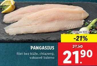 Lidl Pangasius, cena za 100 g nabídka