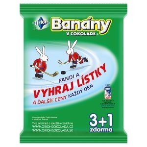 Lidl Orion banány v čokoládě (3+1 zdarma) 4 x 45g nabídka